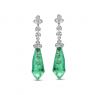 Earrings Other 32ct Emerald, 1.46ct Diamonds